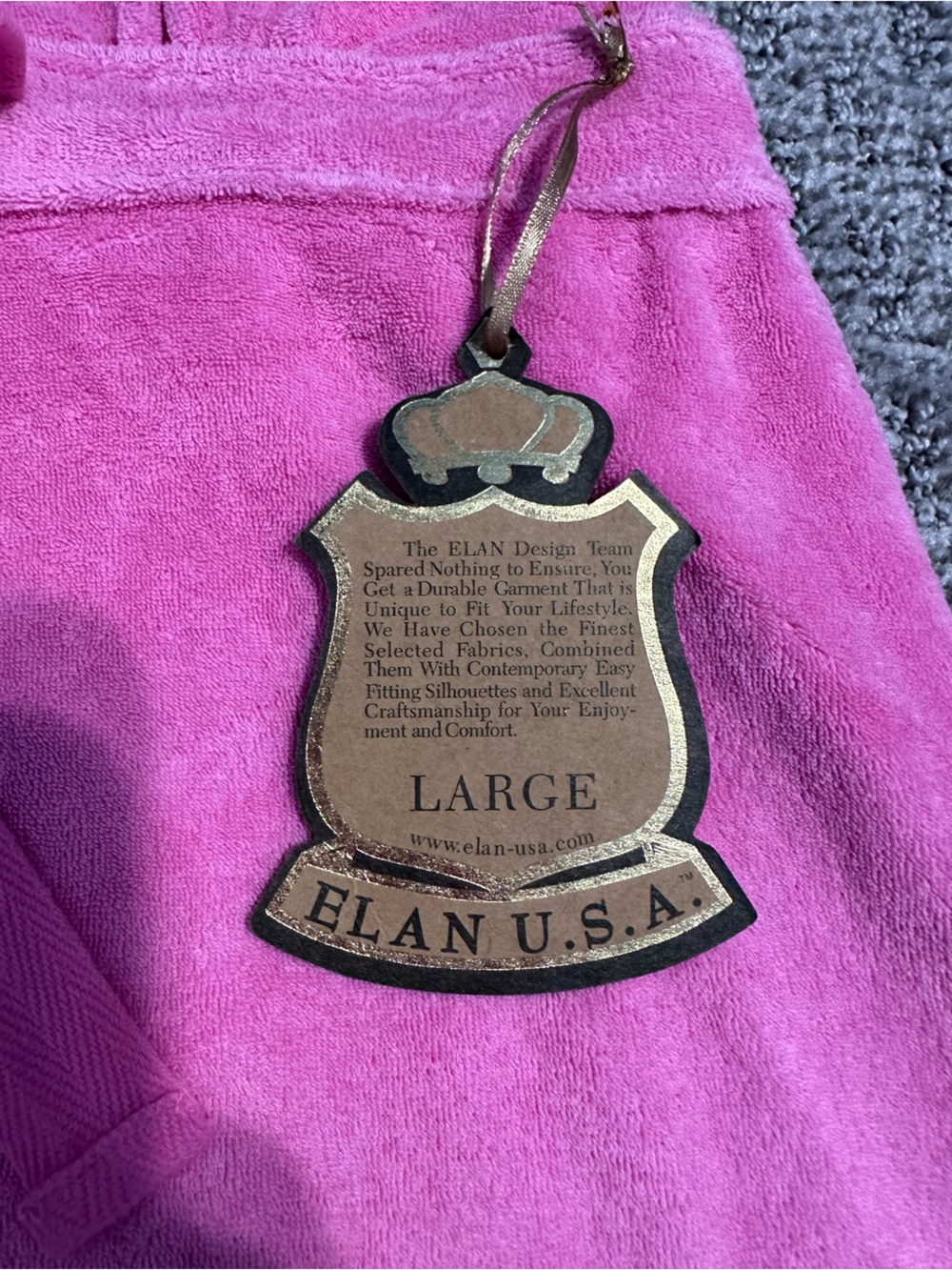 Elan Pink Terry Halter Cover-up Dress, Size L - Picture 9 of 10
